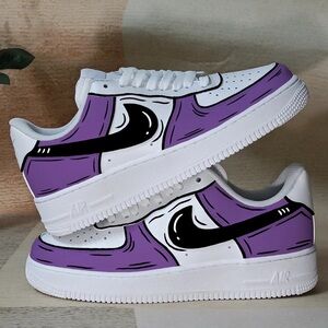 Purple and White custom sneakers